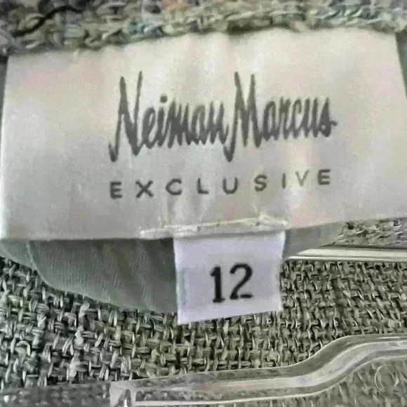 Neiman Marcus Tweed Silk Blend MIDI Flare Skirt - Picture 6 of 6